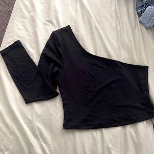 Black 1 should business casual top crop top